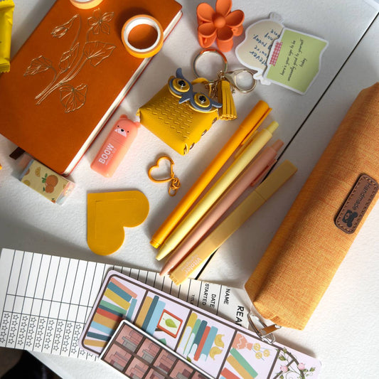 🧡 Orange Aesthetic Stationery Set