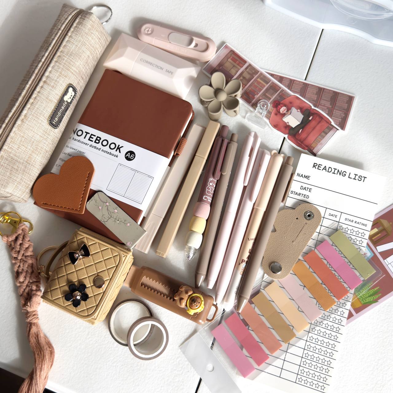 🤎 Neutral Aesthetic Stationery Set