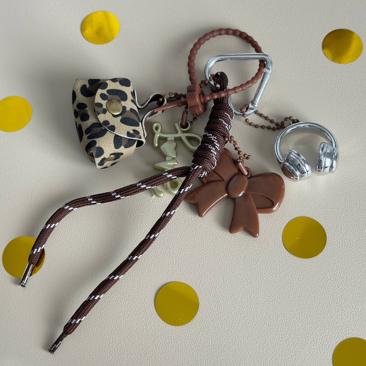 Aesthetic Bow Keychain Charm