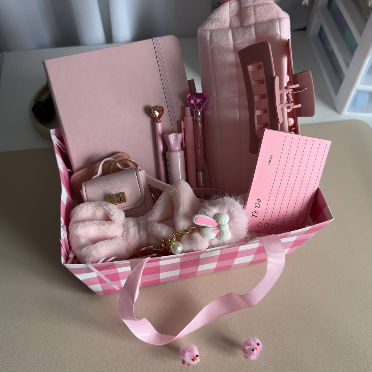 Pink Bunny Easter Basket