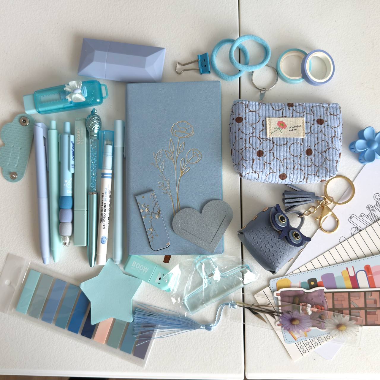 Blue Calm Aesthetic Stationery Set