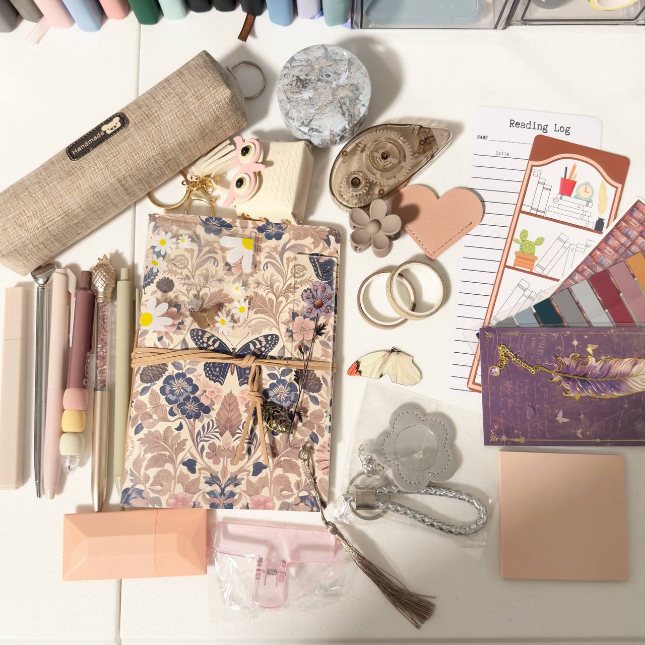 Aesthetic Stationery Gift Set – Floral Journal & Cute Desk Accessories