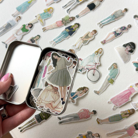 100pcs Aesthetic Girl Sticker Set 💕