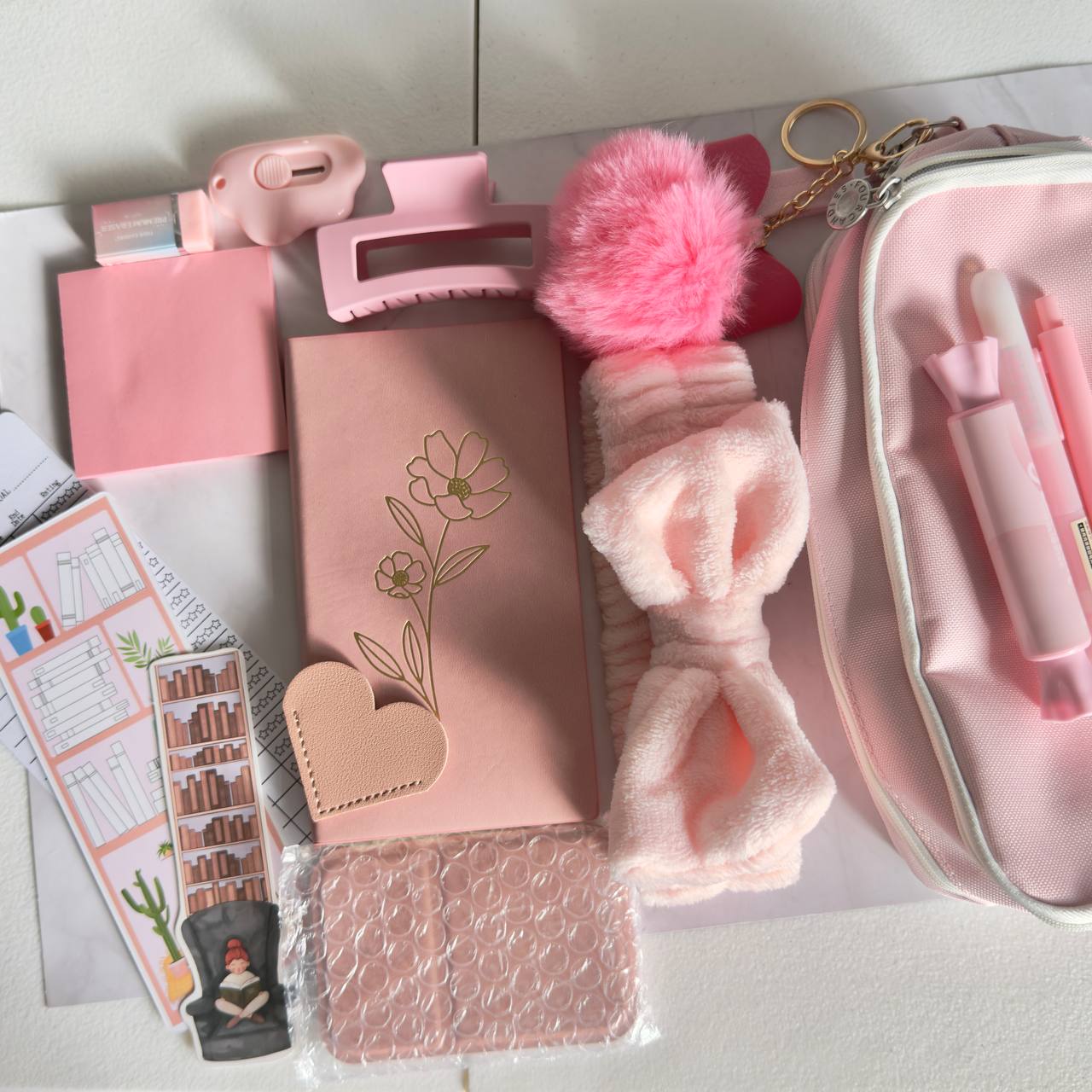 Pink Aesthetic Stationery & Accessories Gift Set