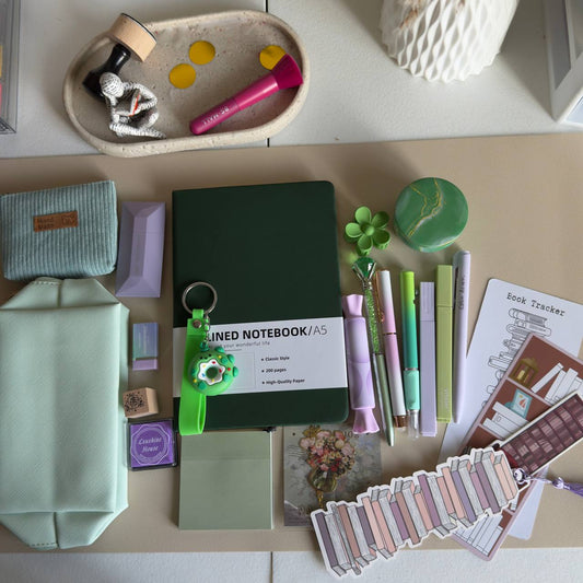 Pastel Green & Lavender Stationery Set 💚💜