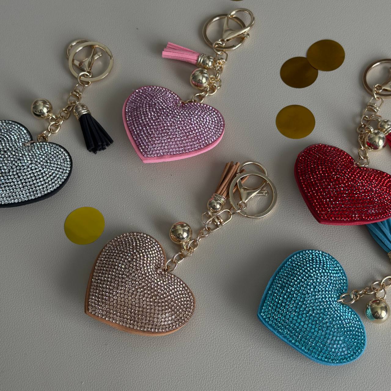 Heart Rhinestone Keychain 💖✨